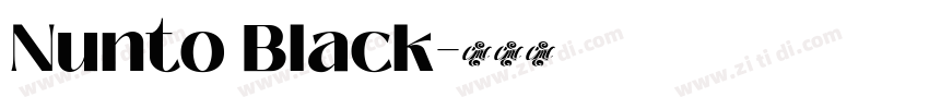 Nunto Black字体转换